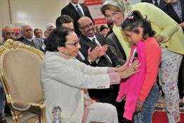 Image du Maroc Professionnelle de  Son Altesse Royale la Princesse Lalla Malika préside à Ain Atiq la cérémonie de lancement de la Semaine nationale du Croissant rouge marocain, le 9 Mai 2018. (Photo/ SPPR) via Jalilbounhar.com. 